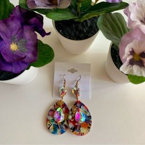 Multicolor Marble Earrings